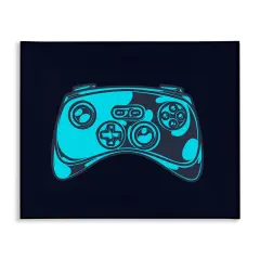 Stupell Industries Gaming Controller on Black Canvas Wall Art Design by Daphne Polselli