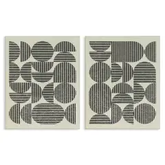 Stupell Industries Minimalist Modern Geometric 2 pc Canvas Wall Art Set Design by Victoria Barnes