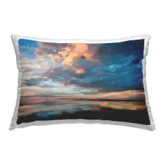Abstract Sunlit Lake Design by Emily Kalina Throw Pillow 