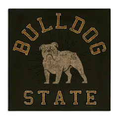 Stupell Industries Vintage Bulldog State Canvas Wall Art Design by Spirit Animals/Life Is High