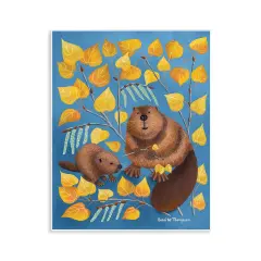 Stupell Industries Beaver & Quaking Aspen Wall Plaque Art Design by Renee Thompson