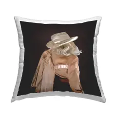 Cowgirl on Black Design by Amelia Noyes Throw Pillow 