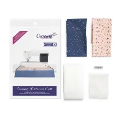 Crosscut Sewing Co.&reg; Sewing Machine Mat Sewing Project Kit for Beginners with Fabric, Instructions and Video Scissors