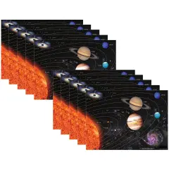 Smart Poly&reg; PosterMat Pals&trade; Space Savers, 13" x 9-1/2", Solar System, Pack of 10
