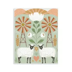 Stupell Industries Sheep & Windmill Pattern Wall Plaque Art Design by Arrolynn Weiderhold