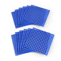 Plus-Plus&reg; Baseplates, Classroom Pack, Blue, Set of 12