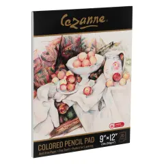 Cezanne 100% Cotton Colored Pencil Pads, Acid-Free, Fine-Textured Paper, Ideal Colored Pencil Paper, Charcoal Paper, 122 lb. Paper for Colored Pencils, 20 Sheets, Multiple Sizes