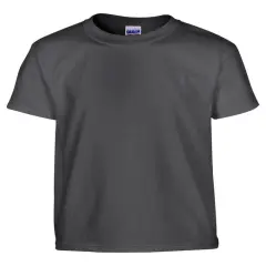 Gildan&reg; Youth Heavy Cotton Crew Neck Short Sleeve T-Shirt DARK HEATHER