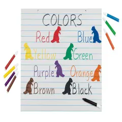 School Smart Primary Chart Newsprint Paper, 1 Inch Rule, 24 x 18 Inches, 100 Sheets