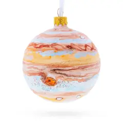 Jupiter Hand Painted Glass Ball Christmas Ornament 3.25 Inches