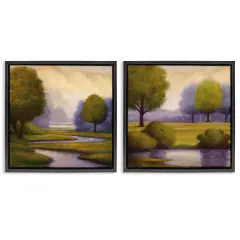 Stupell Industries Lavender Sunrise Reflections 2pc Floating Frame Set By Gregory Williams