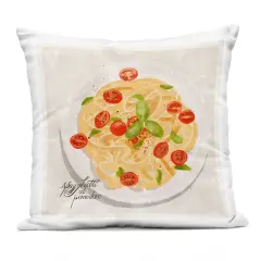 Stupell Industries Italian Spaghetti Meal Outdoor Printed Pillow design by Juliet Rose Philips , 18 x 7 x 18