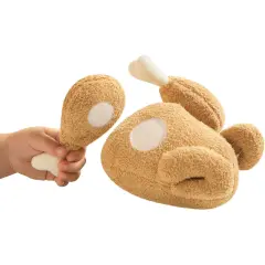 HABA Roast Chicken Soft Play Food, Pretend Play Toys for Kids Kitchen, 5-Piece Food Toys Set from Quality Fabric with Detachable Sections, Ages 3+ Multicolor