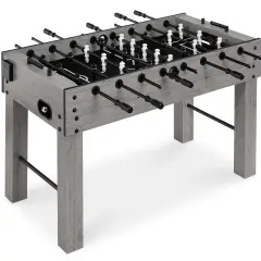 Best Choice Products Full Size 54in Regulation Foosball Table for Home, Game Room w/ 2 Balls, 2 Cup Holders Gray