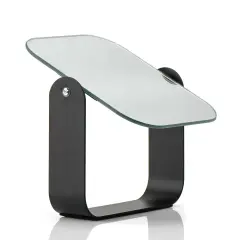 7" Metro Glam 360&deg; Rotation Tabletop Vanity Mirror Matte Black