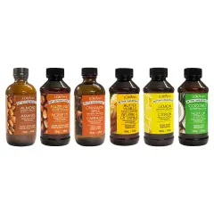 LorAnn Oils Bakery Emulsion Baker's Choice Variety Pack - Almond, Cinnamon Spice, Hazelnut, Butter Vanilla, Lemon and Coconut - 4 ounce bottles