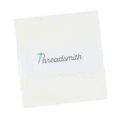 Threadsmith - 5 inch Charm Pack for Quilting - 42 Precut Cotton Fabric Squares (White)