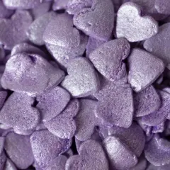Krazy Sprinkles - Purple Pearl Hearts (1/2 Cup, 1x Jar) for Cakes, Ice Cream & Cookies