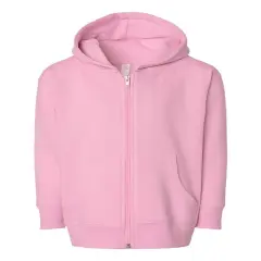 Rabbit Skins&reg; Toddler Full Zip Fleece Long Sleeve Hoodie - 3346 Pink