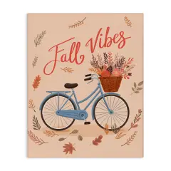 Stupell Industries Fall Vibes Bicycle Canvas Wall Art Design by Nancy McKenzie