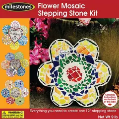 Milestones Mosaic Stepping Stone Kit-Flower