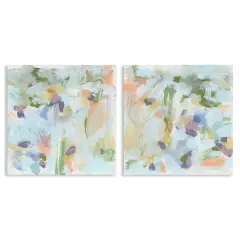 Stupell Industries Pastel Abstract Expressions 2pc Canvas Wall Art Set Design by June Erica Vess 