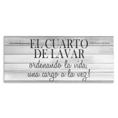 Stupell Industries Cuarto de Lavar Ordenando la Vida Canvas Wall Art