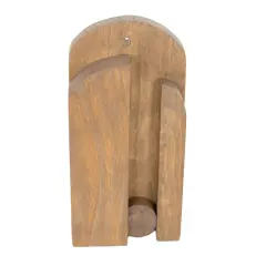 Lehman's Amish Handcrafted Broom Holder, Wall-Mount Stained Wooden Storage Solution for Corn Brooms, Fireplace Brooms and More