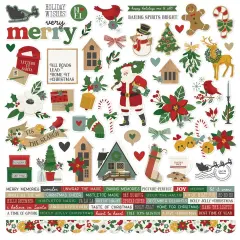 Simple Stories Hearth & Holiday 12x12 Element Sticker Sheet