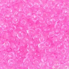 John Bead 6/0 Crystal Solgel Czech Glass Seed Beads, 500g Fuchsia