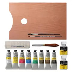 Winsor & Newton Galeria Acrylics - Set of 15 Wood Box, Essential Colors, 60 ml