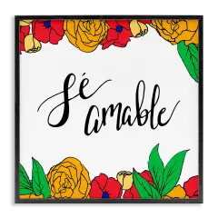 Stupell Industries S&eacute; Amable Florales Tropicales Framed Giclee Art Black Framed