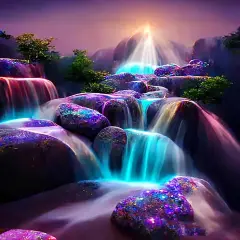 5D Moonlight Waterfall Diamond Painting Kits for Adults