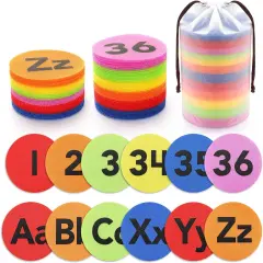 62 PCS 4"- 36 PCS Multicolor Numbers (1-36)