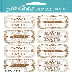 Jolee's Boutique Save The Date Large Dimensional Stickers