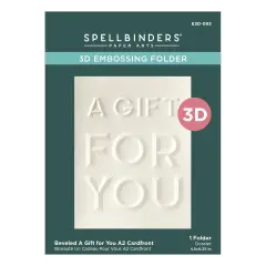 Spellbinders 3D Embossing Folder -Beveled A Gift For You A2 Cardfront