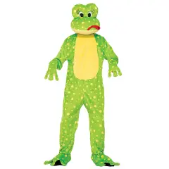 Mesh Eyes Frog Freddy Mascot Costume with Jumpsuit and Headpiece