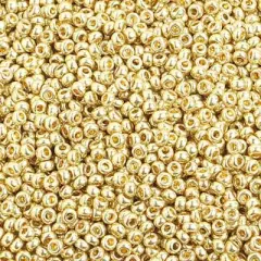 John Bead 10/0 Metallic Solgel Czech Glass Seed Beads, 500g Light Gold