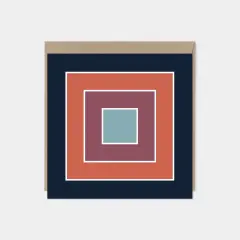 Color Block Square Card V
