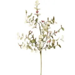 32" Winter Silver Dollar Spray with Artificial Eucalyptus Leaves Perfect Decorative Piece for Any Season