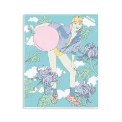 Stupell Industries Pastel Exercise Ball Girl Wall Plaque Art Design by Melissa Wang 
