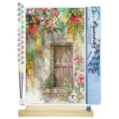 Figured'Art Paint by Numbers Kit for Adults Cave entrance 16"x20" - Craft Art Painting Rolled Canvas with DIY wooden frame