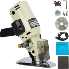 Fabric Cutter Electric Cloth Cutting Machine Roller with Extra 4 Inch Rotary Blade Hand Held Fabric Slitting Machine For Multi-Layer Clothing, Textiles, Paper, Blanket, Hat, etc