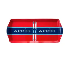 Apr&eacute;s Ski Melamine Serving Tray for Appetizers & Desserts