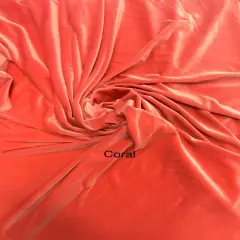1 Yard Coral Stretch Velvet Material for Apparel, Costumes, Home D&eacute;cor, and Crafts /58/60 Inch Wide