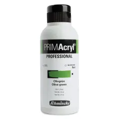 Schmincke Primacryl Professional Fluid Acrylic - Olive Green, 250 ml bottle