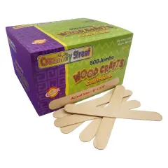 Jumbo Craft Sticks, Natural, 6" x 0.75", 500 Pieces