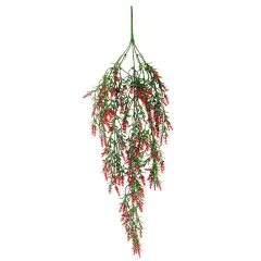 2x Artificial Hanging Flowers Vine Plant Home Garden Indoor Outdoor Decor Red