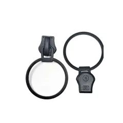 Zipper Pull &ndash; Glossy Round Metal O Ring 8MM in Black