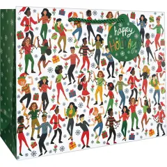 Pack/6: Holiday Party Gift Bag - 12-1/2 x 5 x 10"